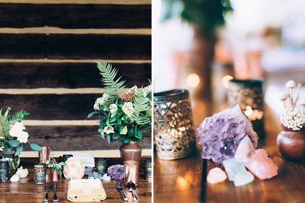 decor table avec geode